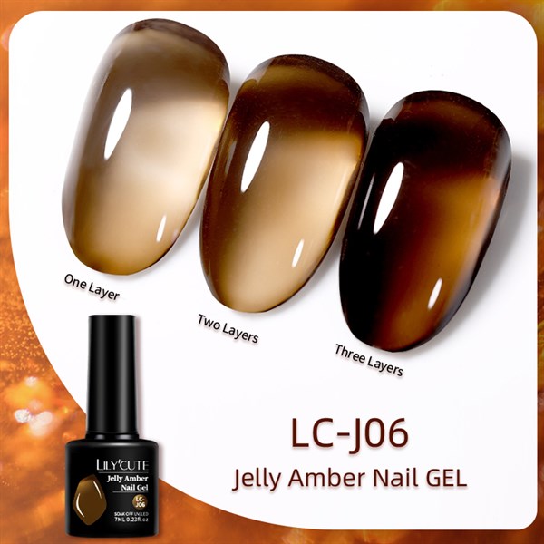 Lily Cute Amber Serisi Kalıcı oje LC-J06 (55725) - detay görseli 2