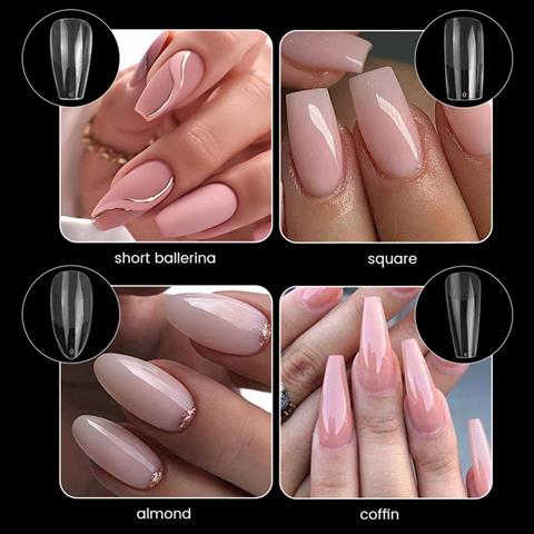 Yeni nesil jel destekli Medium Stiletto tips 550 Adet (55564-02)