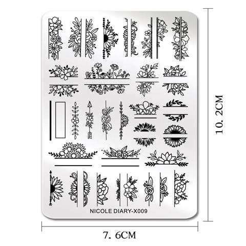 Nicole Diary metal stampa tabakası X009 (56256)