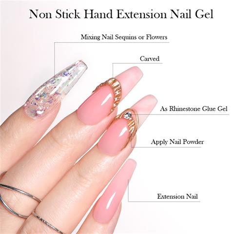 Born Pretty 225 gr Non stick Extension Gel Şeffaf Büyük boy - 225 gram 56030