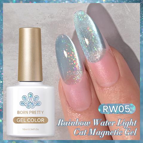 BORN PRETTY 10ml Rainbow Water Light Kedi Gözü Kalıcı Oje RW05 (59708)