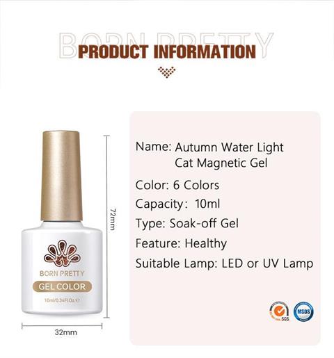 BORN PRETTY 10ml Autumn Water Light Kedi Gözü Kalıcı Oje AW03 (60216)