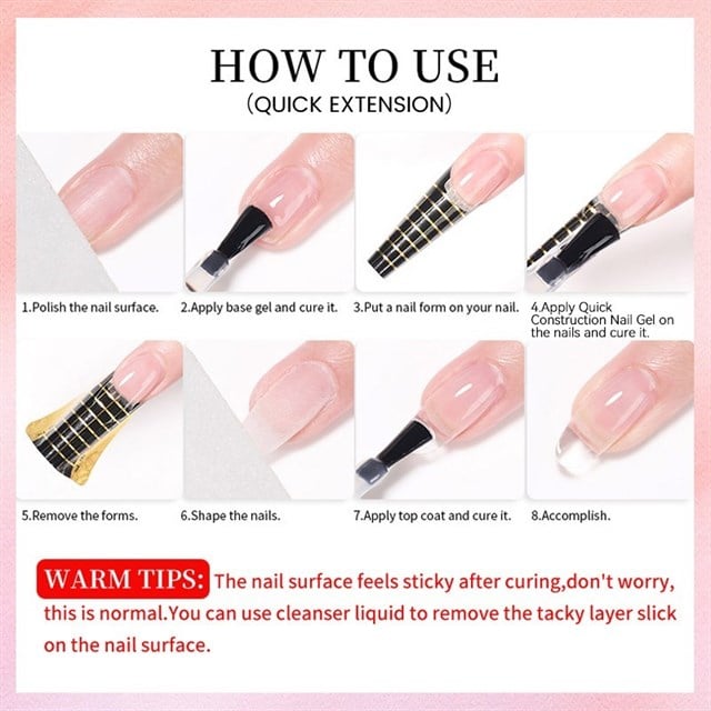 BORN PRETTY PRO 15ml BIAB HEMA Free Quick Building Nail Extension Gel B005 (59654)