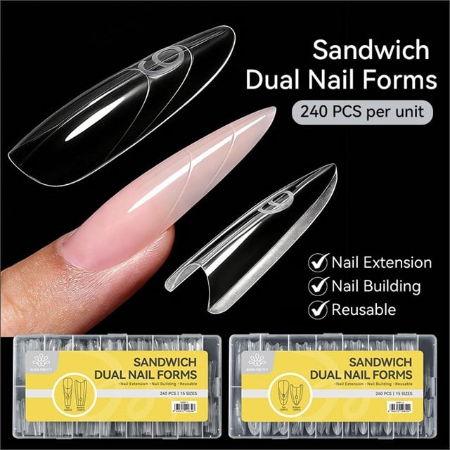 Sandwich Dual Nail Form OVAL (63287-2)