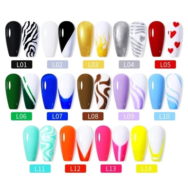 Lily Cute Nail art çizim ojesi (UV gel) 53335-13 - detay görseli 3